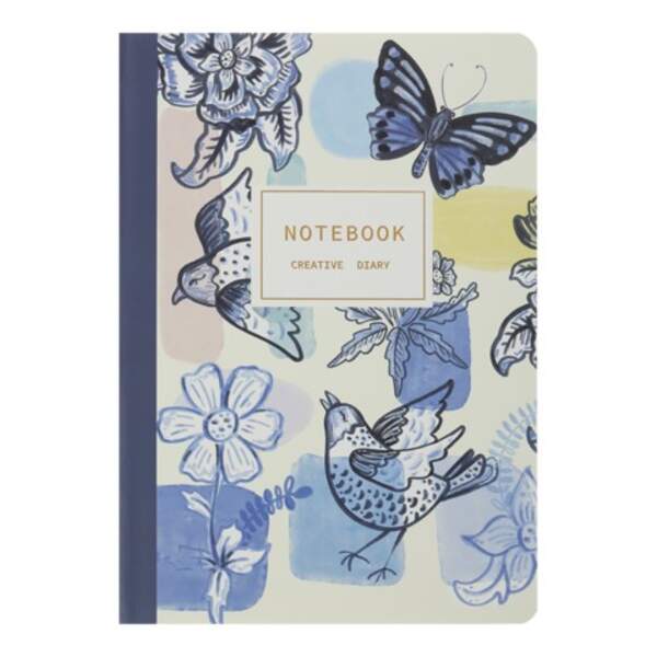 Книга для нотаток NATURE, А5, 32 арк., клітинка, прошита обкладинка, синя BM.24822101-02 (шт.)