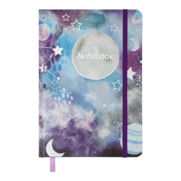 Книжка записна ABSTRACT, на гумці, А5, 96 арк., клітинка, офсет крем., тв.лам.обл., синя BM.255115-0 (шт.)