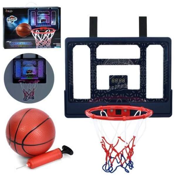 Баскетбольне кільце MR 1540 (6шт) щит(пластик) 43-32см, кільце(метал) 25см, музика, світло (7режимів (шт.)