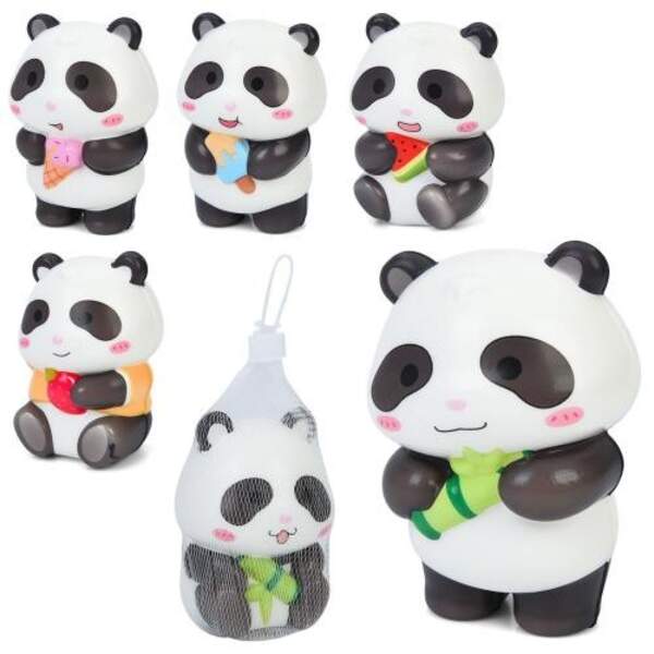 Іграшка MS 4733 (96шт) панда, 9см, сквіши, антистрес, аромат, 6 видів, в сітці, 16-7-6см, упаковка п (шт.)