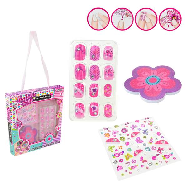 Манікюр набір арт. N06 (96шт/8)   мікс видів, наліпки на нігті, накладні нігті, аксес короб. 14*2*13 (шт.)