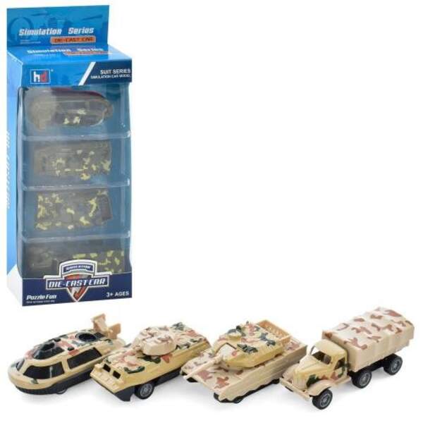 Набір з транспортом 90720-21 (48шт) військова техніка, метал, 4шт, 2 кольори, в кор-ці, 10-25,5-4,5с (шт.)
