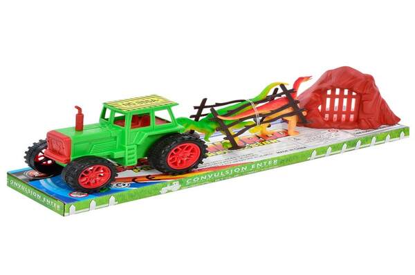 Трактор 855A-34 (96шт) інерція, 27см, динозаври 2шт, в слюді 32-10-8,5см (шт.)