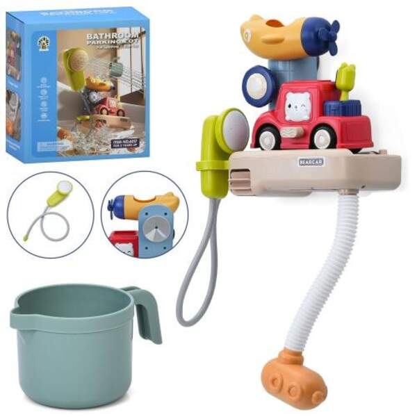 Гра для купання 6017 (18шт)  душ, водоспад, транспорт, на бат-ці, в кор-ці, 22,5-25-12,5см (шт)