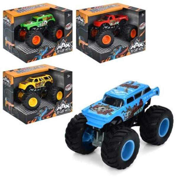 Джип H1024-3-4 (72шт) метал, 11см, гумові колеса, 4 види, в кор-ці, 13-10-9см (шт)