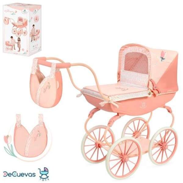 Коляска 87074 (3шт) для ляльки, класика, ш28-д80-в70см, висота до ручкт 68см,люлька 50-25, сумка, ко (шт)