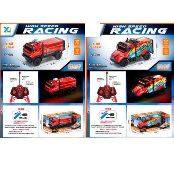 Машина YQ085-1A-3A (18шт) р/к, акум, 21,5см, 1:18, світло, корпус не б'ється, гумові колеса, USBзаря (шт)