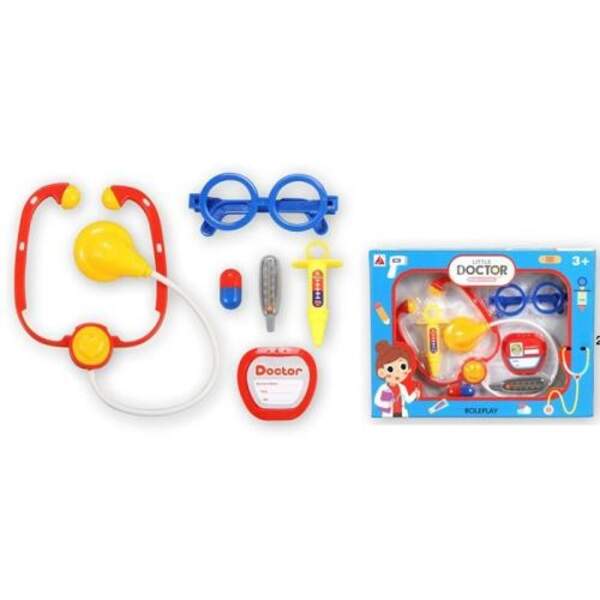 Набір лікаря HJ313 (72шт) стетоскоп, окуляри, медичні інструменти, в кор-ці, 31-23,5-3,5см (шт)