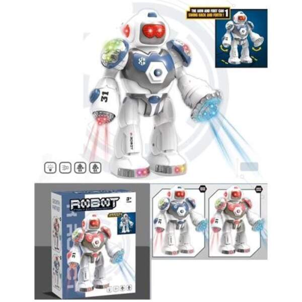 Робот 8831 (24шт) 25см, звук, світло, ходить, 2 кольори, на бат-ці, в кор-ці, 19,5-25-8см (шт)