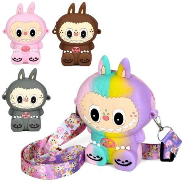 Сумочка YG0349 (120шт) LBB, 13-11-3см, 1 відділення, застібка-блискавка, довга ручка, силікон, 4 кол (шт)