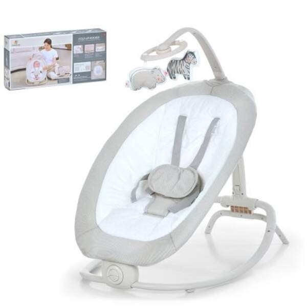 Заколисуючий центр-шезлонг 6607 (1шт) вібро, 3полож.висоти люльки, підвіски, муз., бат., білий (шт)
