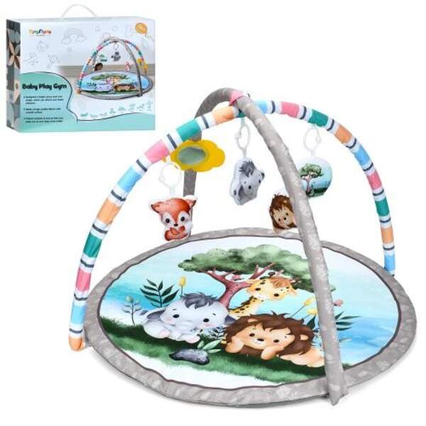Килимок для немовляти ZL2409 (12шт) тварини, 79-79-в54см, 2 дуги, підвіски 5шт (дзеркало, тварина-пи (шт)