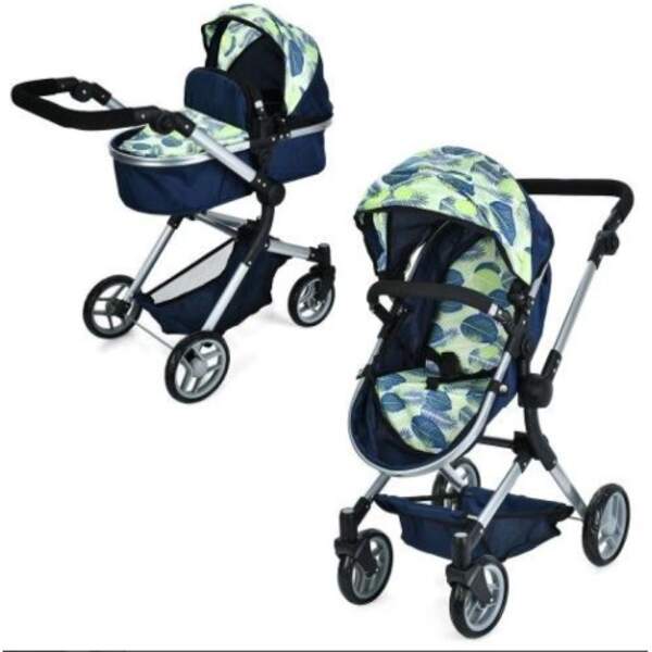 Коляска 9707 (3шт) для ляльки, трансформер, 65-40-в85см, люлька 58-28-13см, регул.ручка EVA, корзина (шт)