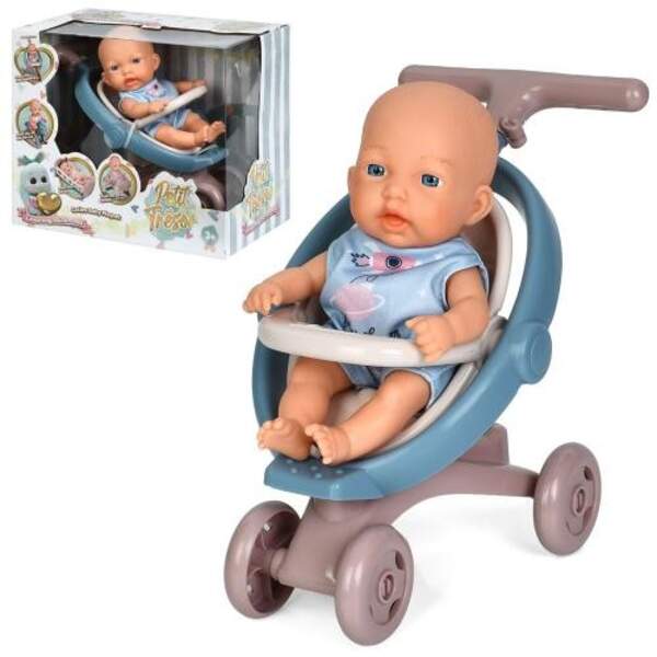 Пупс 7004 (20шт) 18см, коляска 22-18-14см, в кор-ці, 26-21,5-14см (шт)