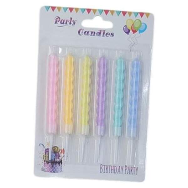 Свічки для торта 6шт/наб 11.5см R35215 (360наб) (шт)