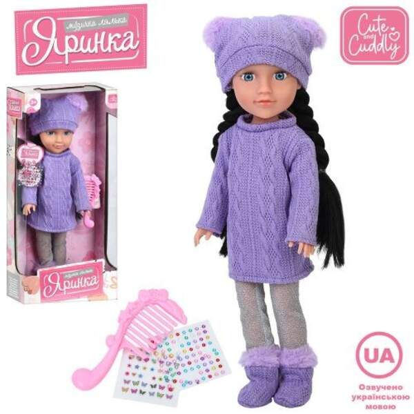 Лялька M 6232 I UA (18шт) Яринка, 40см, музика(укр), пісні, гребінець, стрази-наліпки, на бат(табл), (шт)