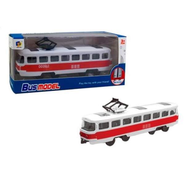 Трамвай DD2814A (96шт) інерц, 17см, відчиняються двері, 3 кольори, в кор-ці, 18-7-4,5см (шт)