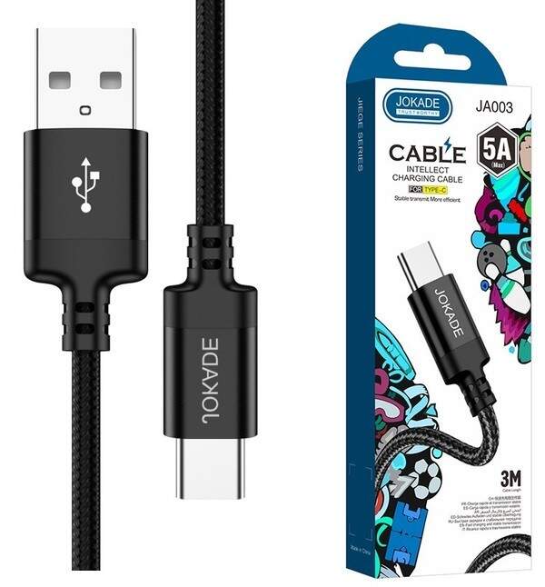 Кабель USB JOKADE 003 тайпсі чорний (шт)
