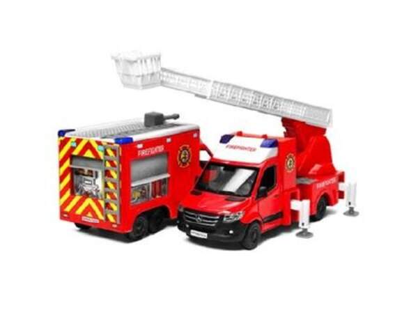 Модель автобус 5" MERSEDES-BENZ Sprinter  KT5478W Пожежна метал.інерц.відкр.дв.2в.кор./96/ (шт)