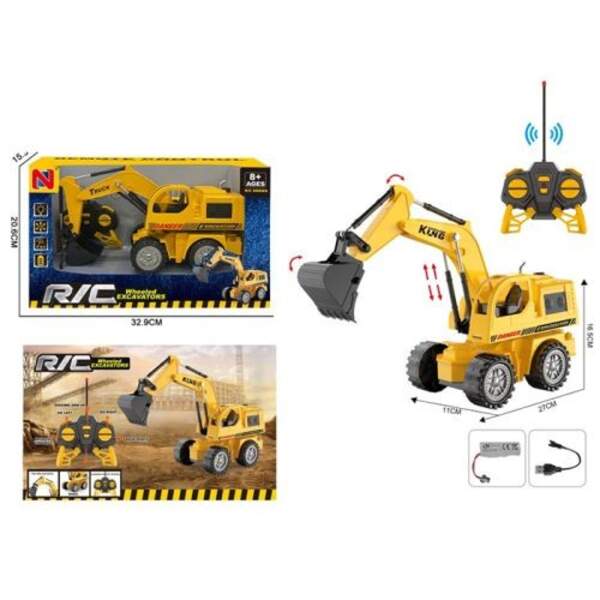 Екскаватор 66-11 (12шт) р/к, акум, 31см, світло, рухливий ковш, USB-зарядне, в кор-ці, 33-20,5-15,5с (шт)
