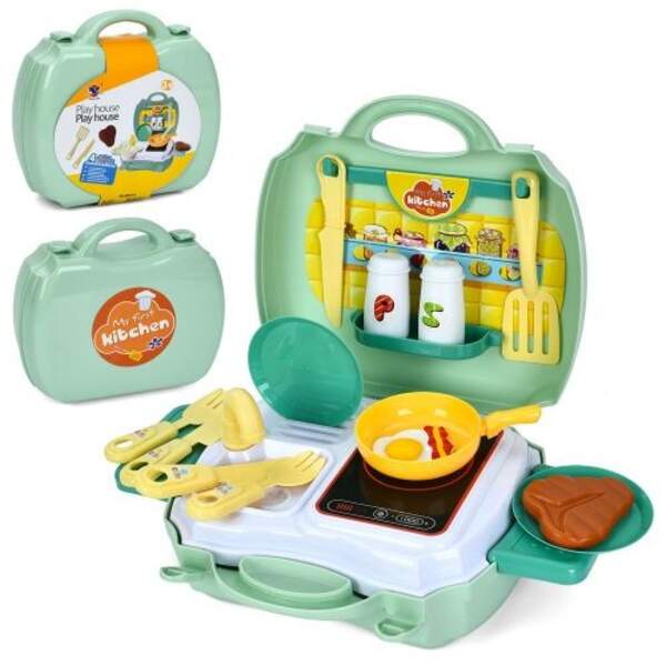 Магазин XS-25071A (36шт) кухня, плита, мийка, посуд, складається в чемодан, в карт.обгортці, 24-22-1 (шт)