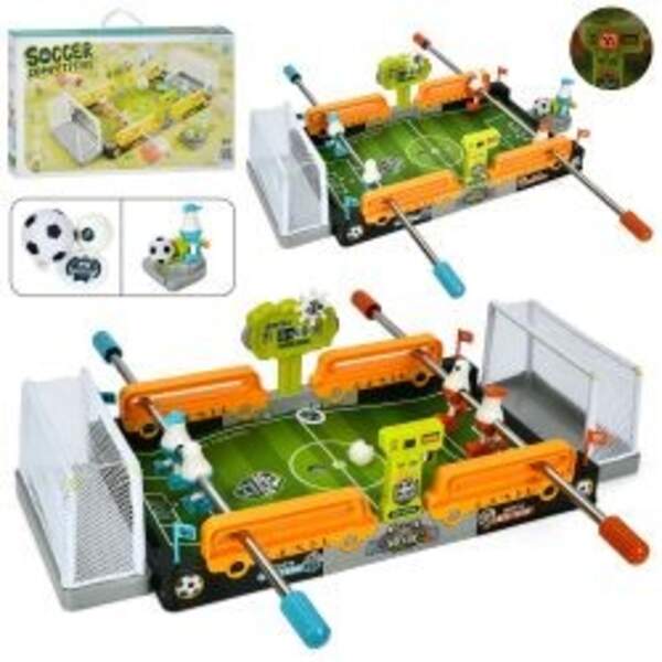 Футбол GJ-105B (6шт) на штангах, ігрове поле 46-27см, м'ячі, в кор-ці, 52-32,5-8,2см (шт)