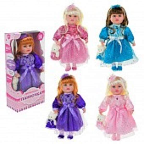Лялька "Панночка" арт. PL-525-100 (12шт)  батар. мікс 4 види, музична, м'яконабивна, р-р ляльки 46 с (шт)