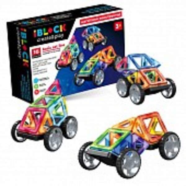 Конструктор магнітний IBLOCK арт. PL-923-527 (48шт/2)   16дет., короб. 26,5*7,2*18,3см (шт)