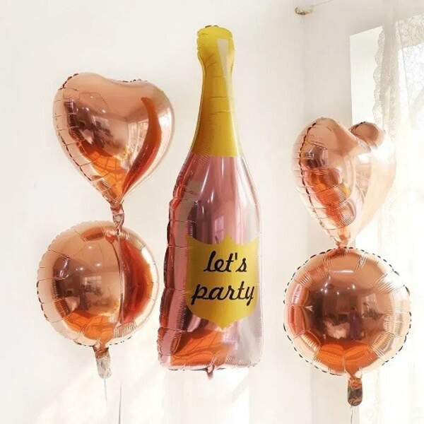 Набір фольгованих куль "Пляшка шампанського Let's Party" (05964) (шт)