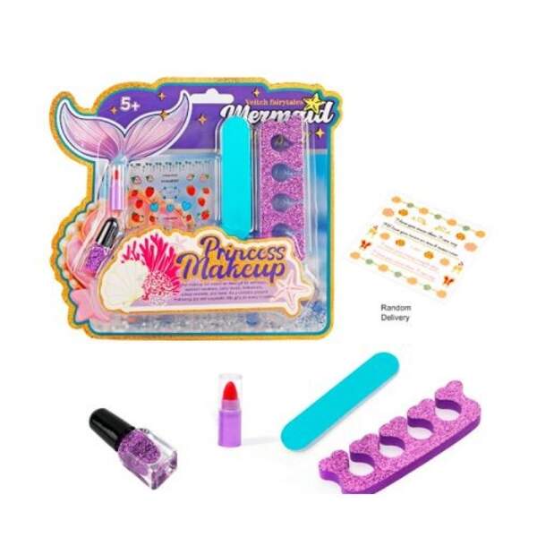 Косметика SR24090 (180шт) помада, набір для манікюру (лак, пилка, розділювач для пальців, наліпки), (шт)