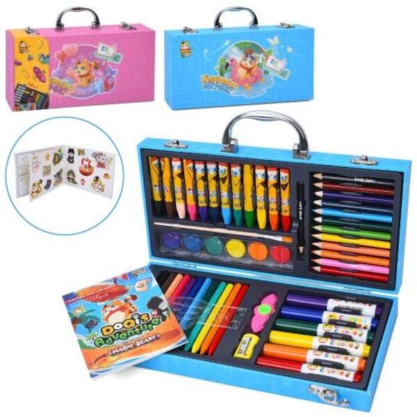 Набір для творчості MK 5776-68 (12шт) фломастери, олівці, воск.крейда, акв.фарби, лінійка, 68пр, 2 в (шт)