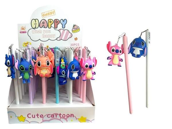 Гелева ручка з брелоком-іграшкою Стіч,  30шт в упаковці №MD-138 (1080) (шт)