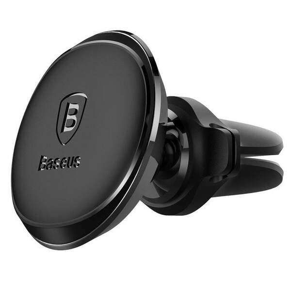 Кріплення  для телефону Baseus Magnetic Air Vent Car Mount Holder with cable clip Black SUGX020001 (шт)