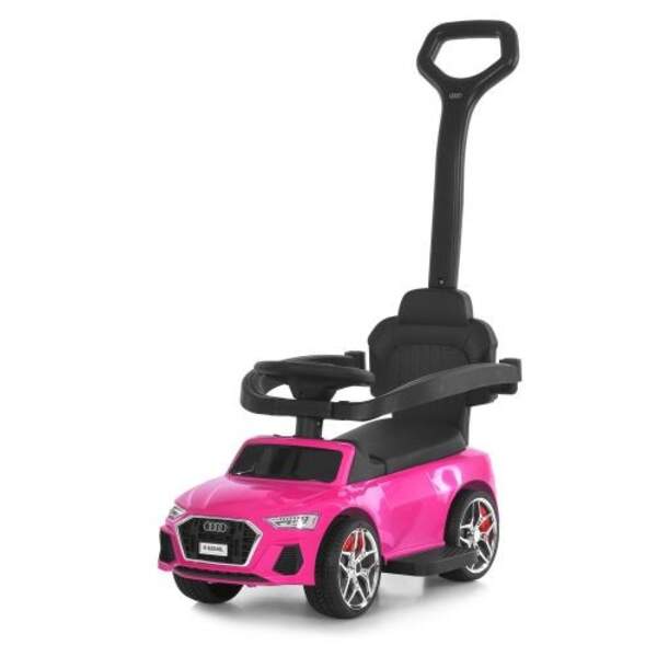 Каталка-толокар M 6254EL-8 (1шт) бат.ручка, муз, світло, шкіра, підсклянник, MP3, BLUETOOTH, рожевий (шт)
