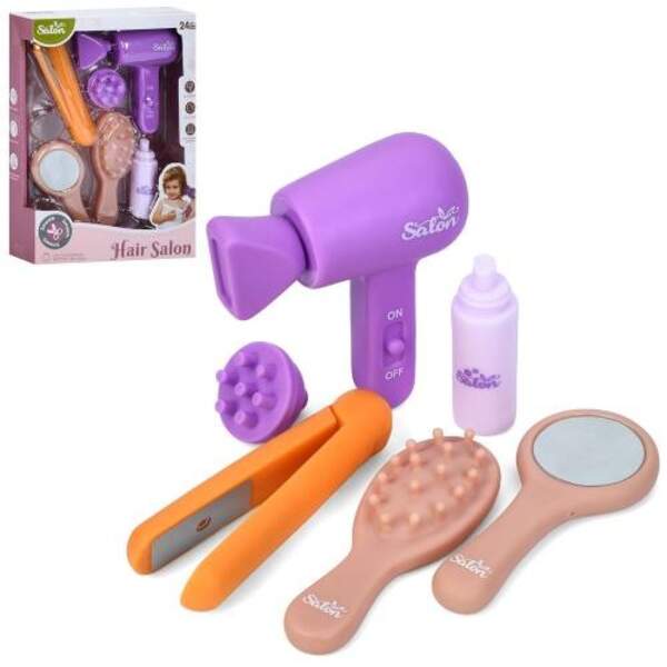 Набір аксесуарів DL-003 (30шт) набір перукаря, фен, плойка, гребінець, дзеркало, в кор-ці, 20,5-28-6 (шт)