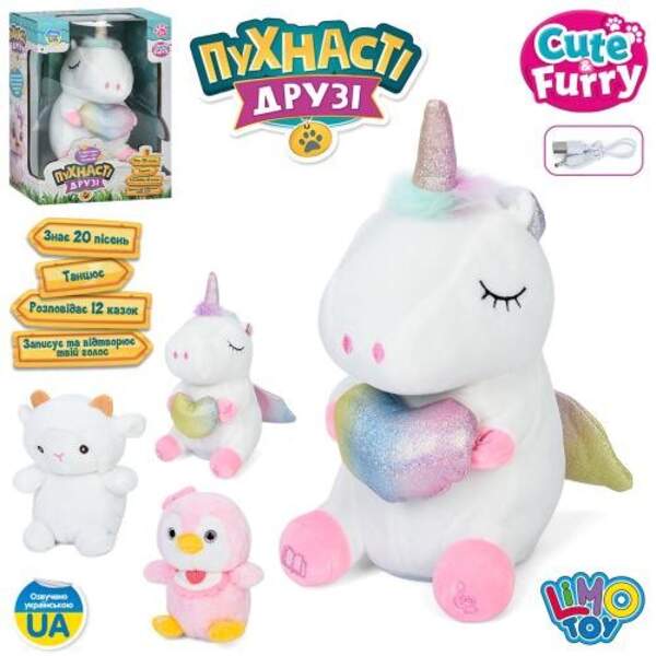 Тварина M 6162 I UA (24шт) 20пісень, запис, 12казок, рухлива, плюш, акум, USBзарядне, 3 види (курча (шт)