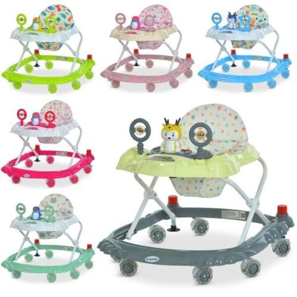 Ходунки M 3168-1 (6шт) тварини, стопор, 6 кольорів, муз., світло,колеса 8шт, кор. (шт)