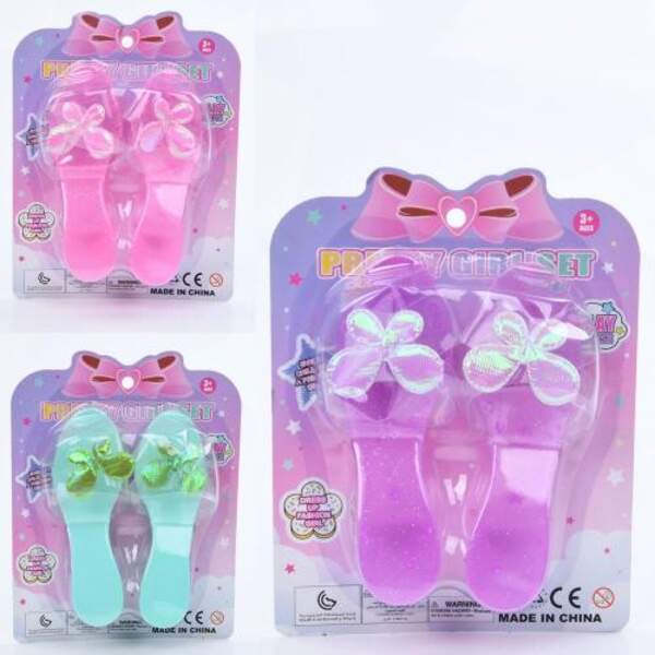 Набір аксесуарів 830-17-18-19 (96шт) туфлі, 18см, 3 кольори, на листі, 19,5-25,5-5,5см (шт)