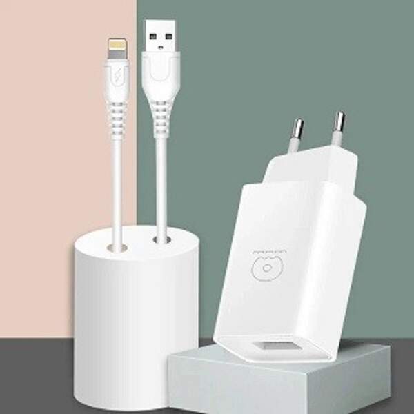 Пристрої побутові для заряджання акумуляторів мобільних телефонів WUW T47 + кабель юсб лайтнінг (шт)