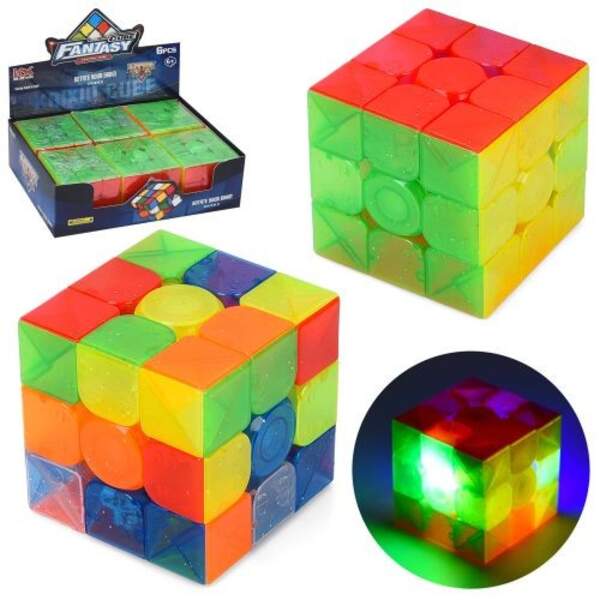 Гра 2021SD (144шт) кубик, 5,5см, 3х3, світло, бат(табл), у пакеті, 6шт в дисплеї, 18-6-12см (шт)