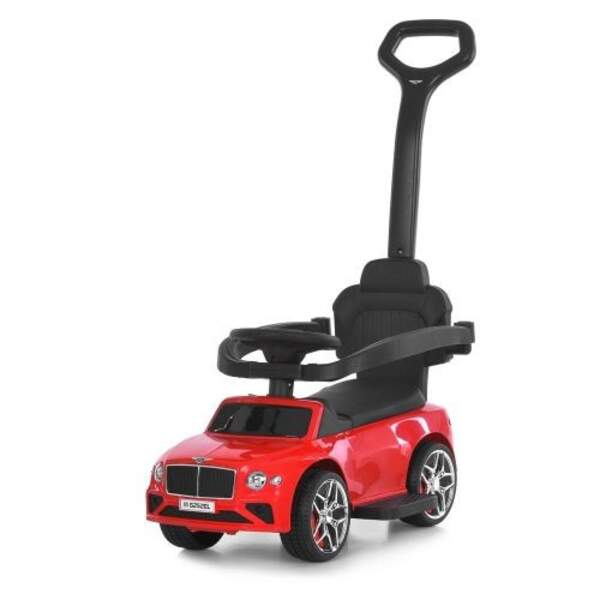 Каталка-толокар M 6252EL-3 (1шт) бат.ручка, муз, світло, шкіра, підсклянник, MP3, BLUETOOTH, червони (шт)
