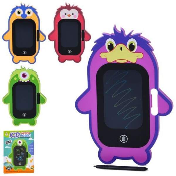 LCD планшет LC66-42 (144шт) 4дюйми, 20,5-14см, кольоровий, 4види, на бат(табл), в кор-ці, 15-21-1см (шт)