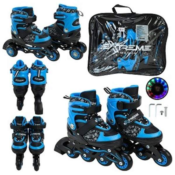 Роликові ковзани арт. RL25423 (6шт)  розмір L (38-41) колеса PU 1 світло (шт)