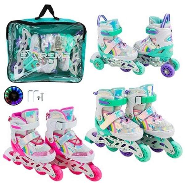 Роликові ковзани арт. RL25432 (6шт)  розмір L (38-41) колеса PU 1 світло (шт)