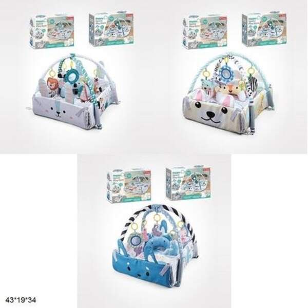 Килимок-манеж з брязк. 69878/9/80 тваринки 3в.кор.43*19*34 /12/ (шт)