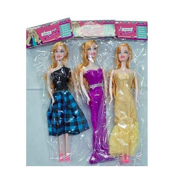 Лялька  арт. 2944A-65 (240шт/2) 3 види, в сукнях пакет 29 смсм (шт)