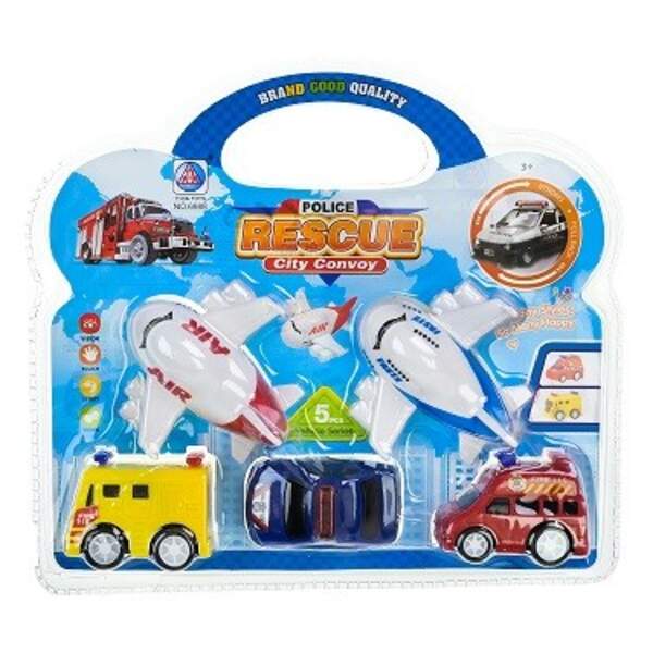 Набір транспорту арт. 6988 (192шт/2)  5 машинок під слюдою 21*3*19 см (шт)