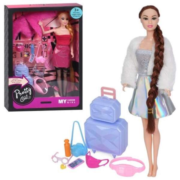 Лялька YY2137E (36шт) 28см, шарнірні руки, валіза, аксесуари, 2 види, в кор-ці, 22-32,5-5,5см (шт)