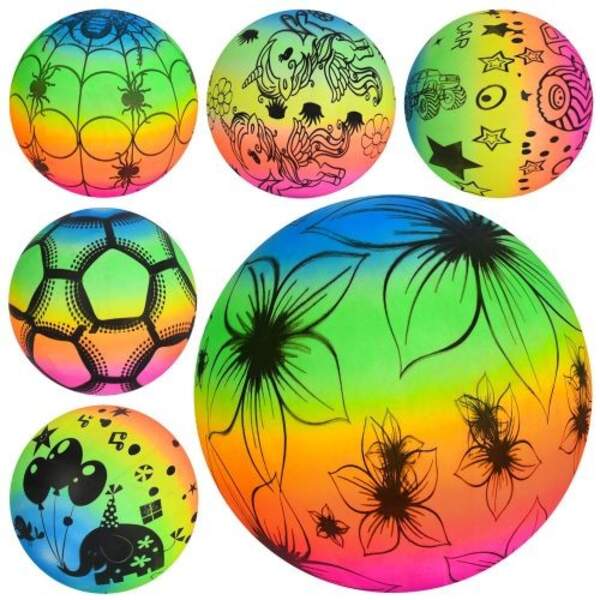 М'яч дитячий MS 4850 (120шт) 9 дюймів, 57-60г, мікс видів (шт)