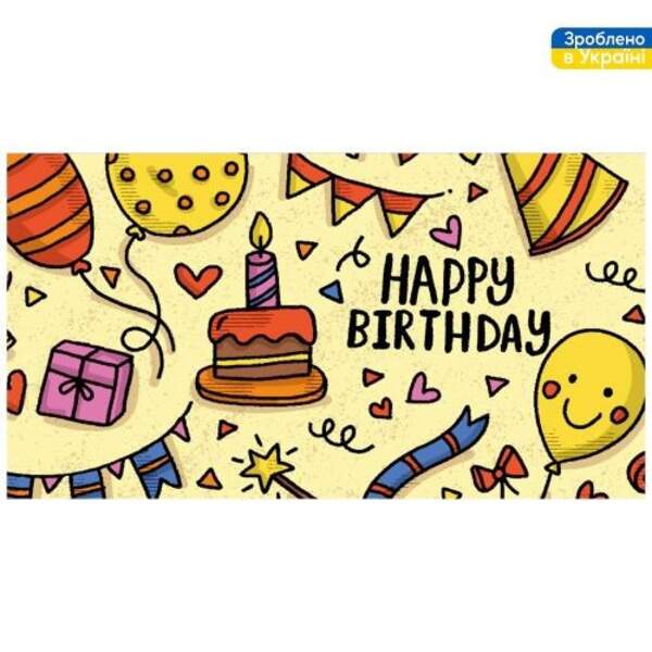 Конверт для грошей "З Днем Народження!" 16*8.5см ДН-306 ЦІНА за 10шт. (500шт) (шт)